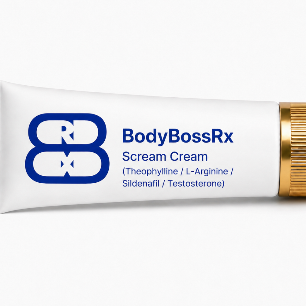 Scream Cream (For Women) (Theophylline / L-Arginine / Sildenafil / Testosterone) 30 mg/60 mg/20 mg/11 mg/gm (3%/6%/2%/1.1%)