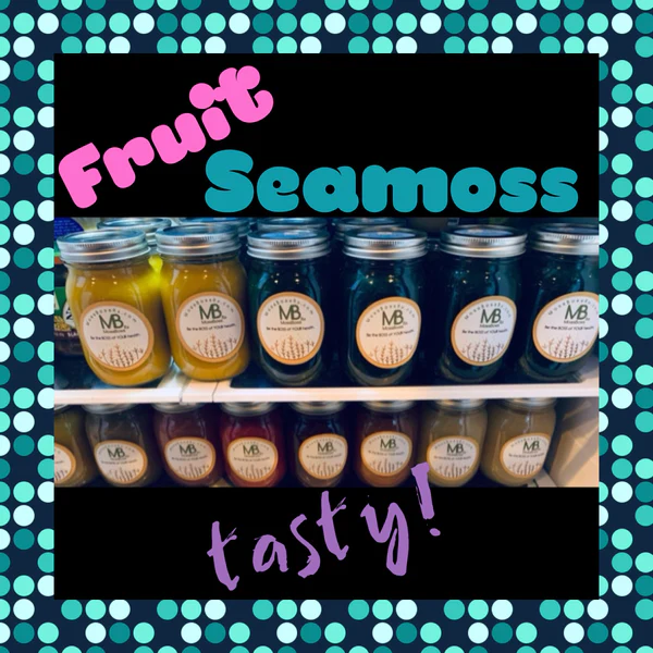 FRUIT Sea Moss Gel. Many fantastic all natural organic flavors with no Added Sugars (16 oz)